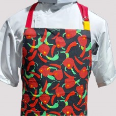  Apron with bib "peppers"