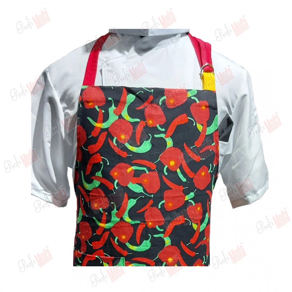  Apron with bib "peppers"
